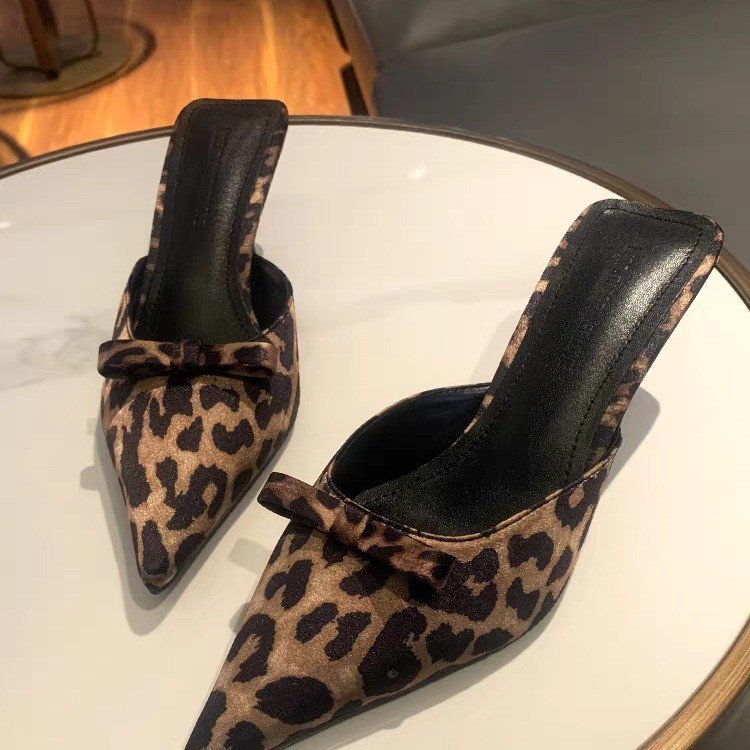 The Ethnic Fashion - damespantoffels met puntige hoge hakken en