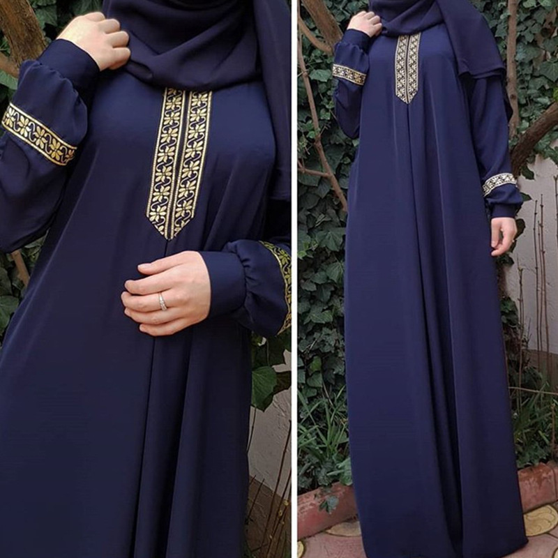 Ethnic Fashion Dubai - Moslim Etnische Stijl Print Abaya Plus