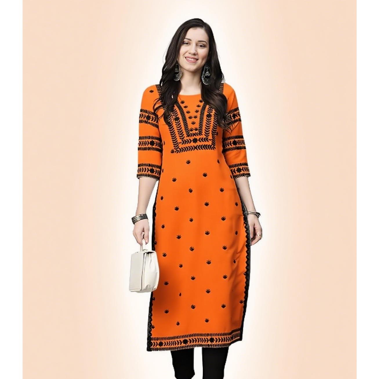 Ethnic Fashion Kurtis - Moslim Kurt Bloemen Damesmode Comfortabele Nationale