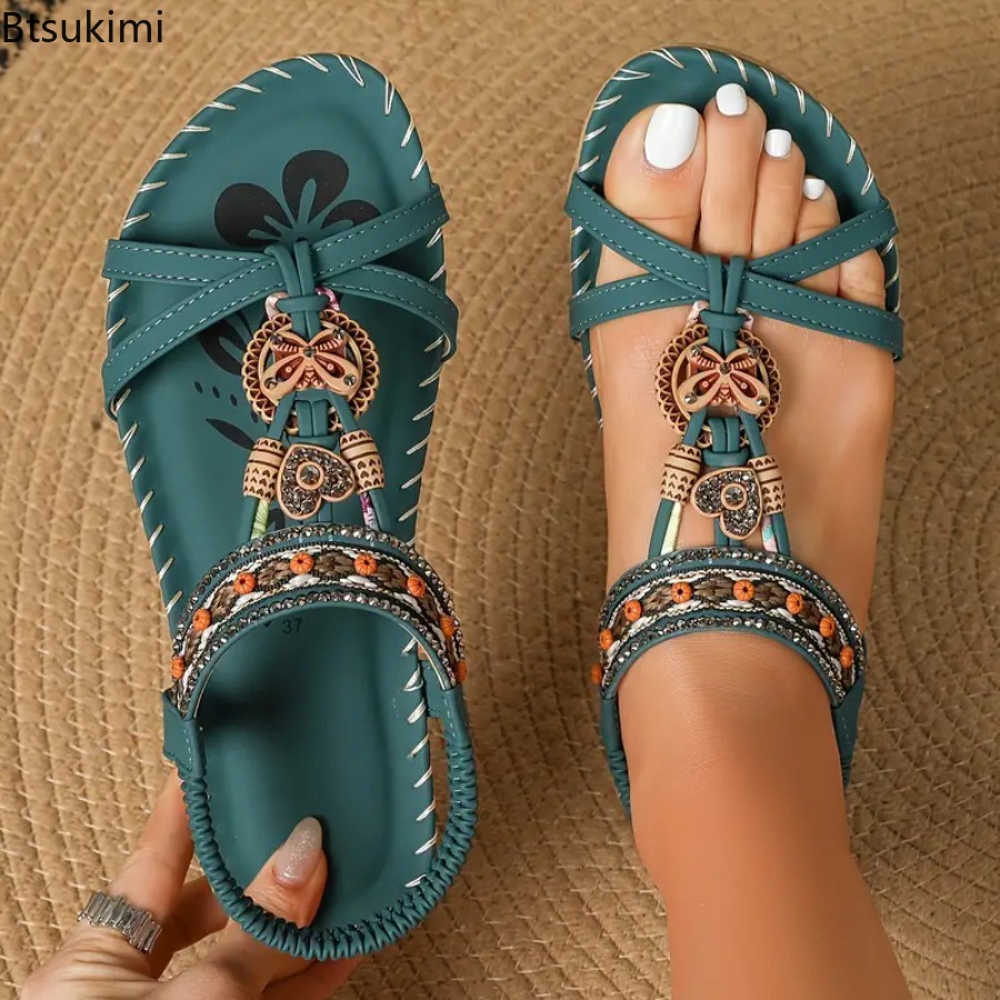 Ethnic Fashion For Women - Vrouwen Boheemse sandalen Outdoor strandjurk Casual