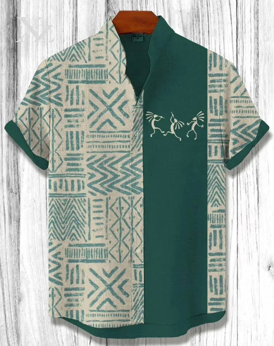 Men'S Ethnic Fashion Trends - Retro Afrikaanse stijl, vintage etnische overhemd
