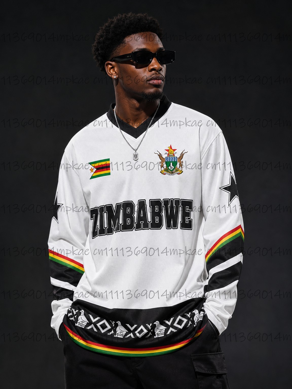 Ethnic Fashion - Herfst Zimbabwe Etnische Streetstyle Geprinte Heren