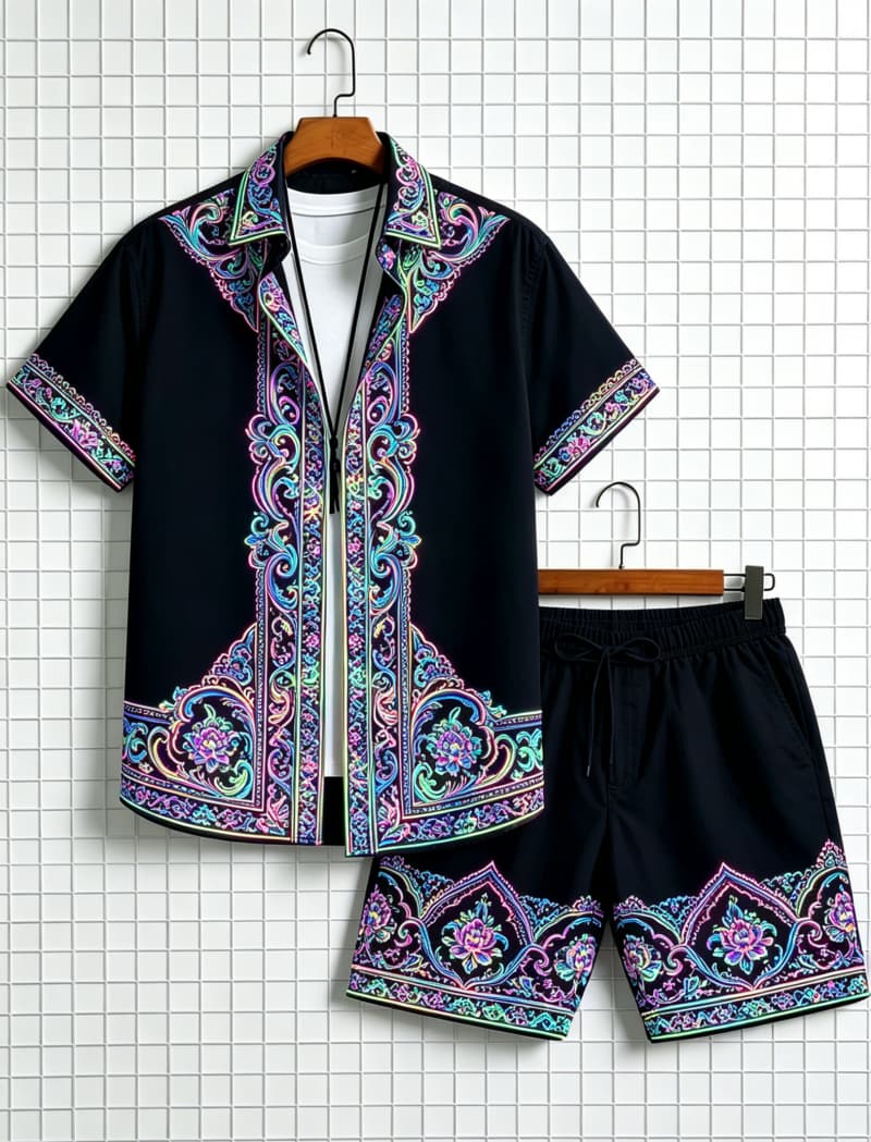 Herenset met etnische print, k - Ethnic Fashion recensie en prijs