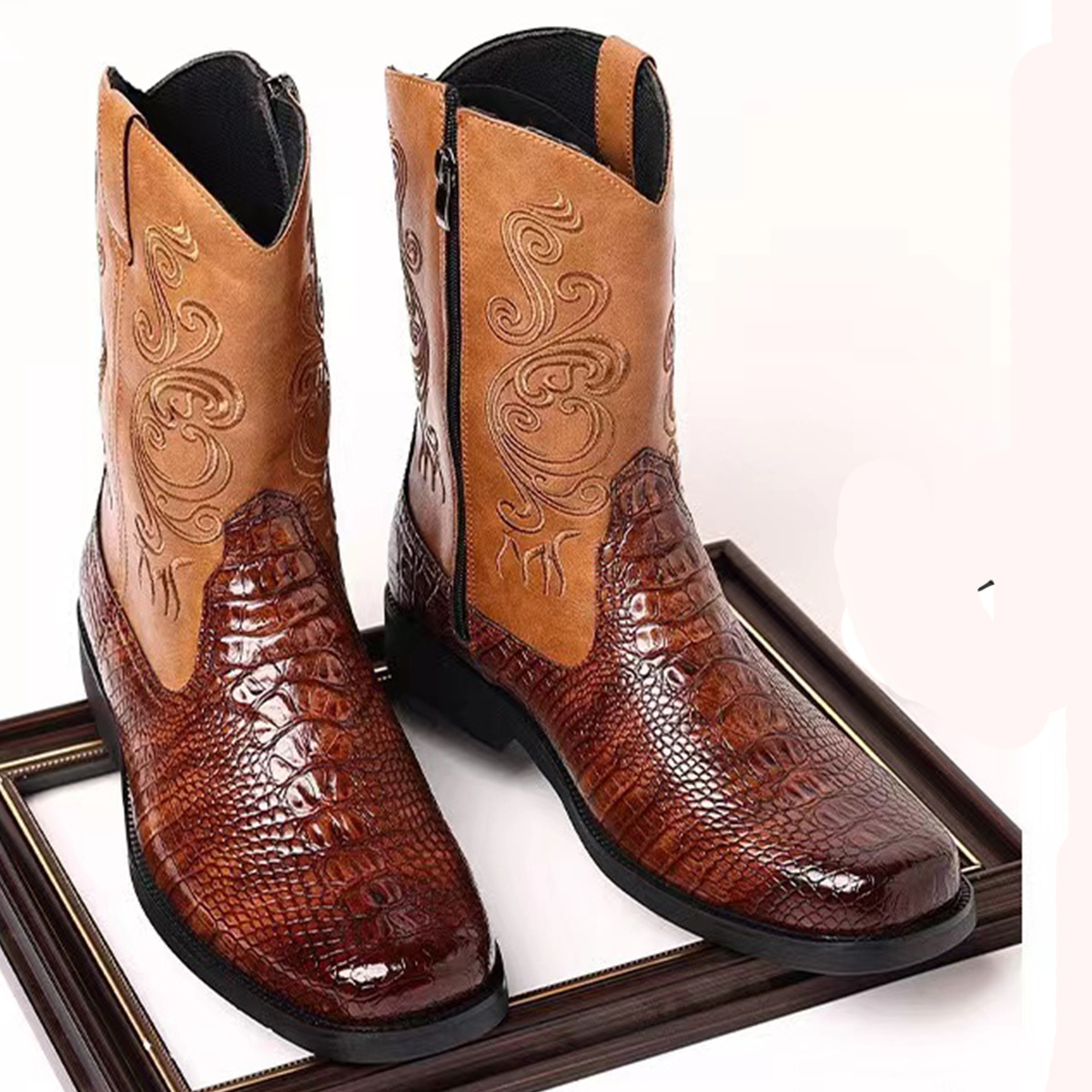 Modieuze reliëf casual westers - The Ethnic Fashion recensie en prijs